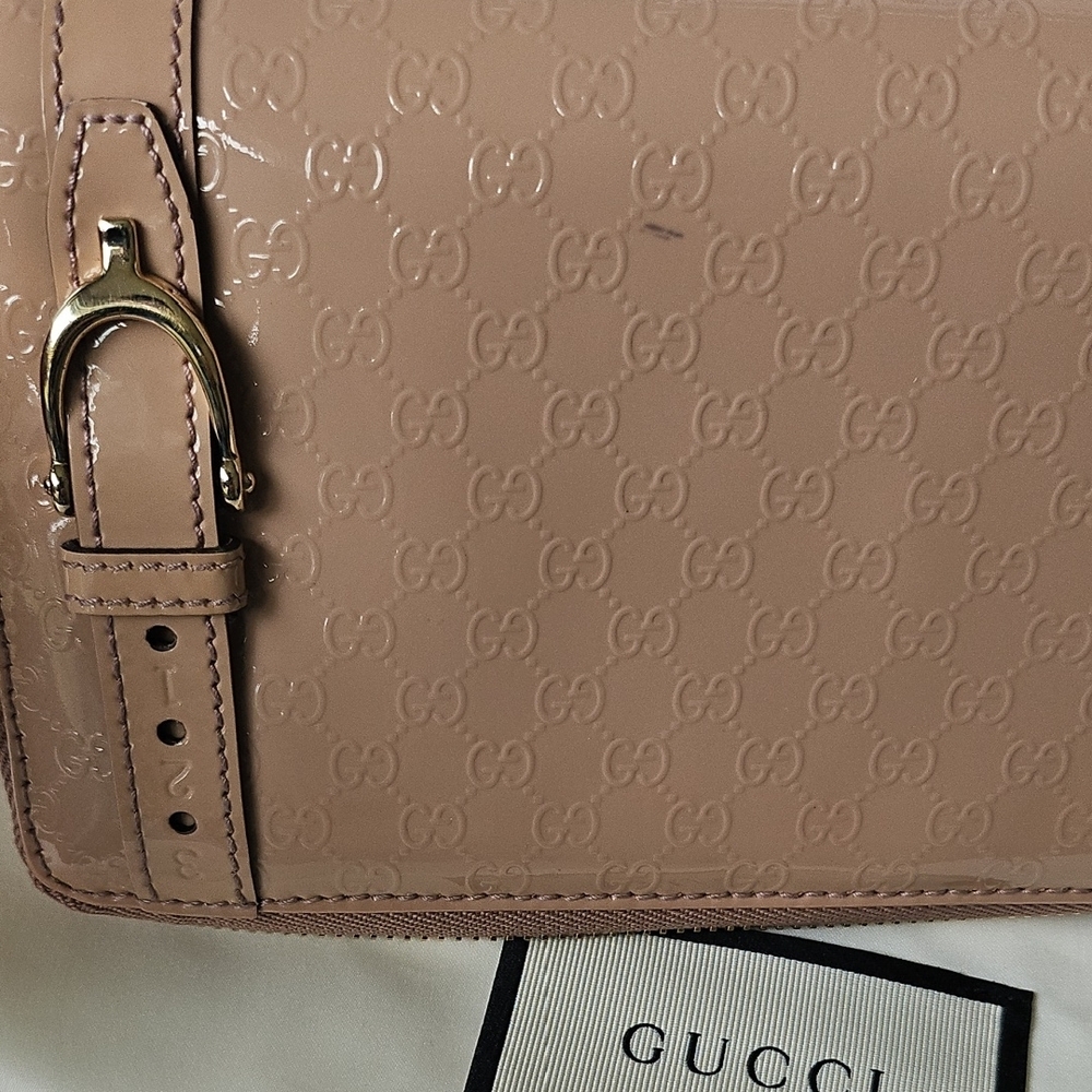 EUC Gucci Tan Wallet with Signature GG Microguccisima Monogram - Picture 10 of 14